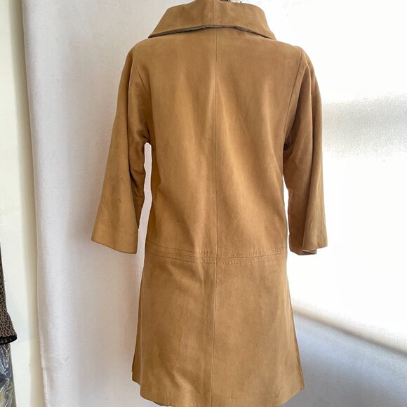 Vintage Highlander 1960s camel color soft suede coat w/removable collar - Picture 11 of 13